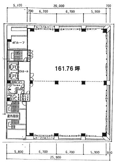 Daiwa猿楽町ビル5F 間取り図