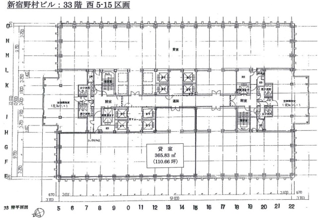 新宿野村ビル東12-22 間取り図