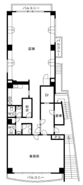 川萬ビルグランアルシェ2F 間取り図