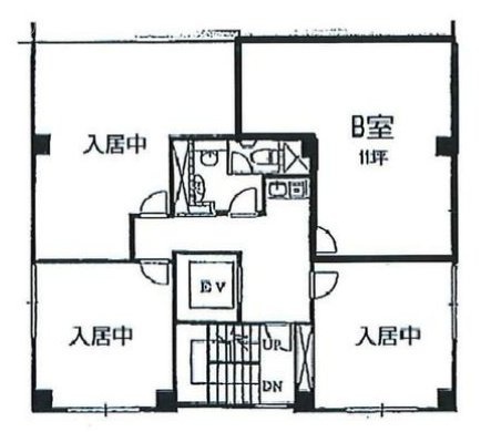 日本工築1号館ビルB 間取り図