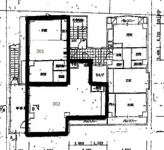 山一ビル302 間取り図