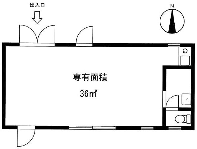 レーヌ木下ビル101 間取り図