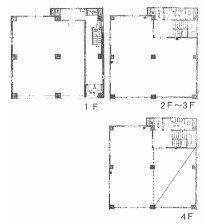 鈴木ビル1F～4F 間取り図