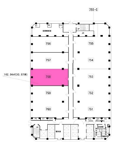 新青山ビル西館758 間取り図