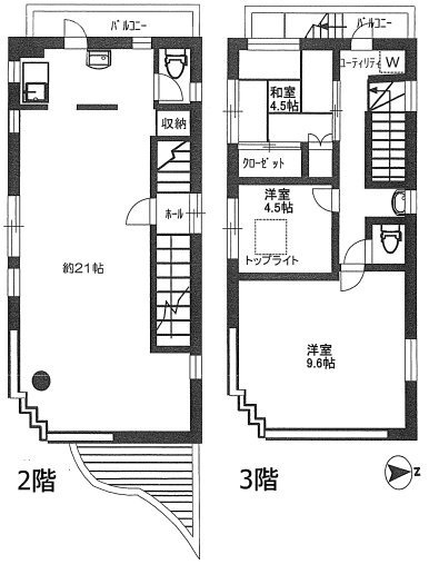 E・Sビル2F～3F 間取り図
