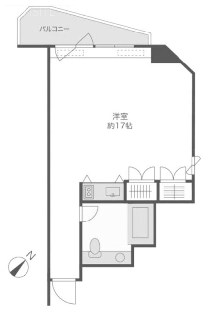 ロイヤル赤坂サルーン410 間取り図