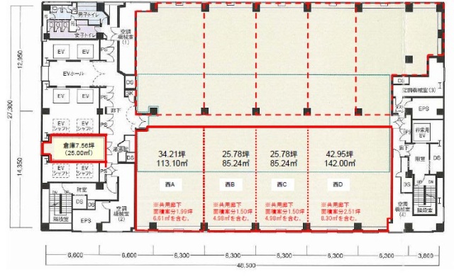 シーフォートスクエアセンタービル西B 間取り図