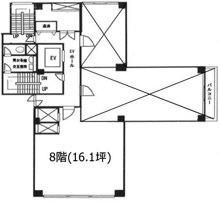 虎ノ門1ビル8F 間取り図