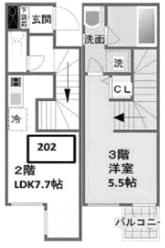 Melodia原宿ビル202 間取り図