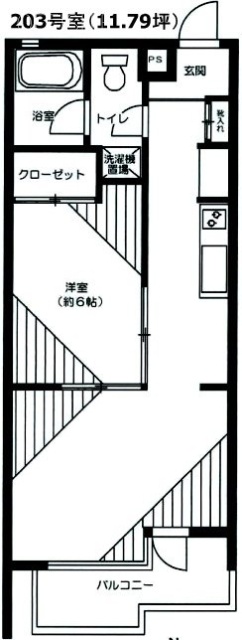 かなりマンション赤坂203 間取り図