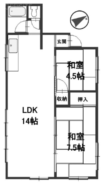 太陽マンション402 間取り図