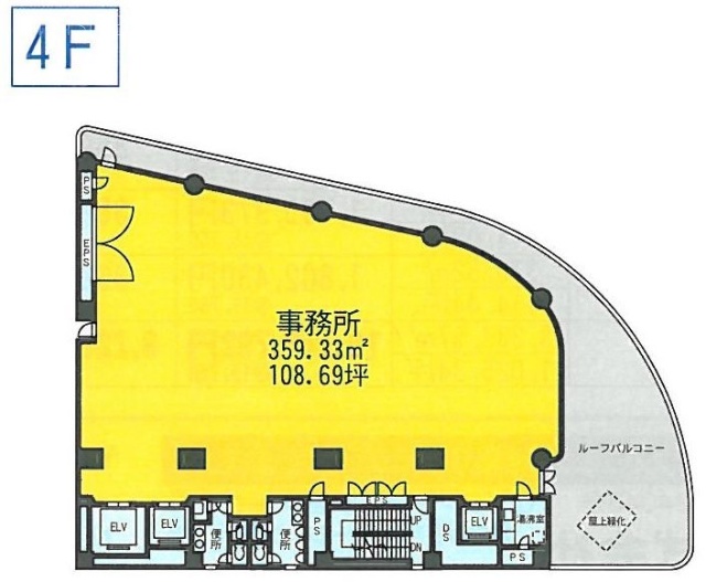 日本橋浜町ビル4F 間取り図