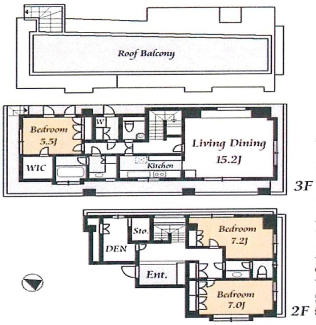 Oriental南青山ビル2F～3F 間取り図