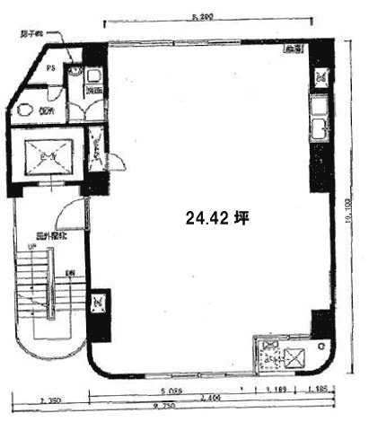 赤坂萬屋ビル2F 間取り図