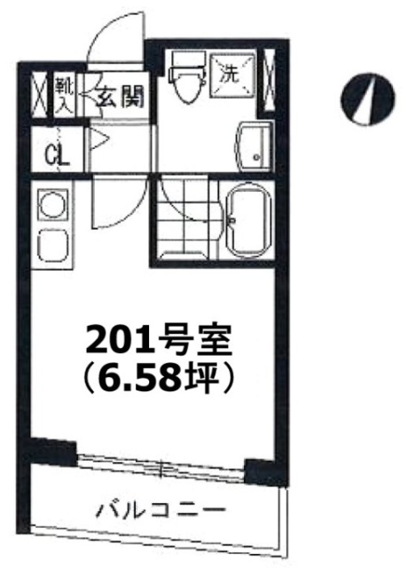 メイプルアーベント赤坂201 間取り図