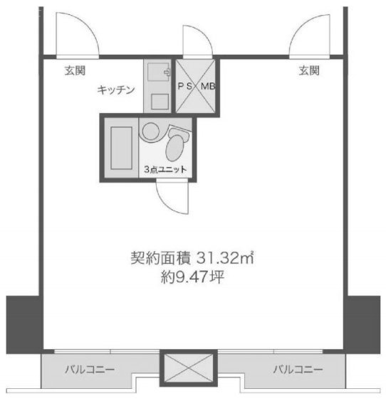 新宿ダイカンプラザA館9F 間取り図