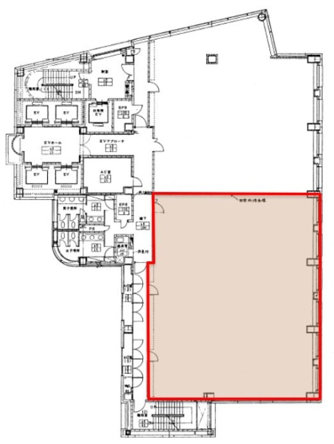 芝二丁目ビル6F 間取り図