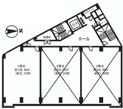 オダカビル3F 間取り図