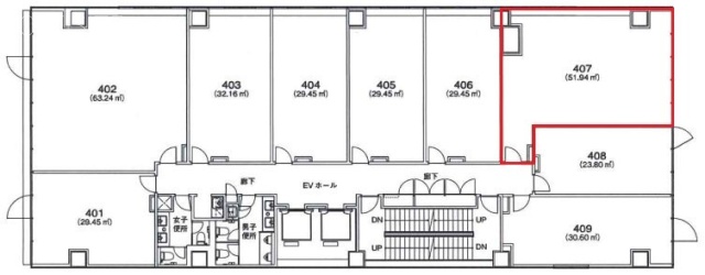 クロスオフィス渋谷407 間取り図