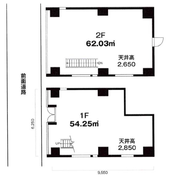 WM YEBISU(ヴェーエムエビス)1F～2F 間取り図