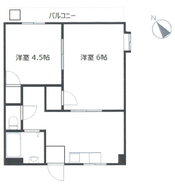 第一長門ビル502 間取り図