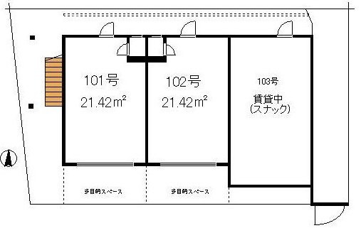 ナズ雑色駅前レックスビル101・102 間取り図