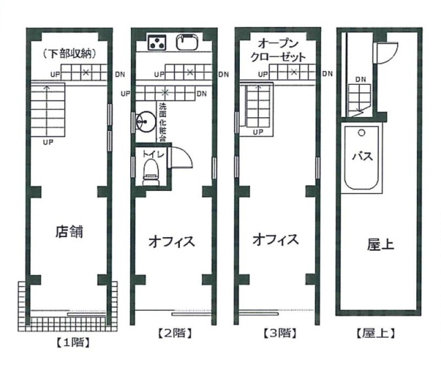 ディアコート吉祥寺1F～3F 間取り図