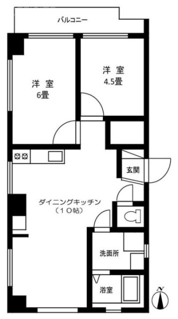 池之端ヒロ・ハイツ705 間取り図