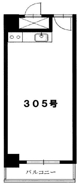 上野永谷タウンプラザ305 間取り図