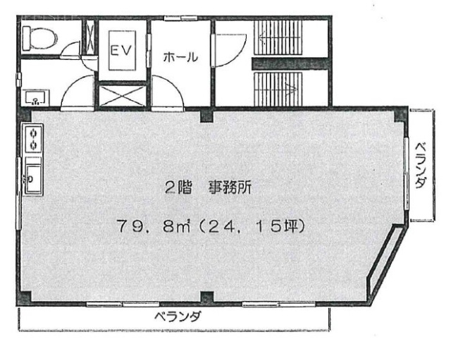 フェミナスウィスタリアビル2F 間取り図