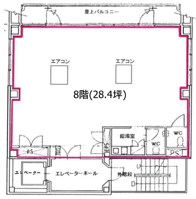 東英美土代ビル8F 間取り図