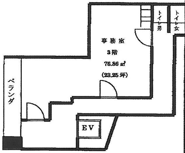 トリヤスビル3F 間取り図