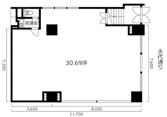 アムール新川1F 間取り図