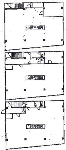 内海ビル1F～3F 間取り図