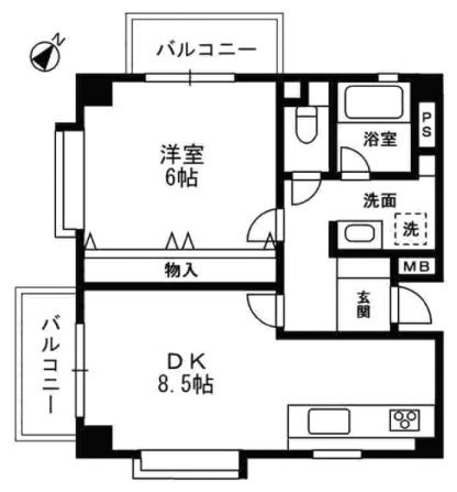麻布台フラットビル201 間取り図