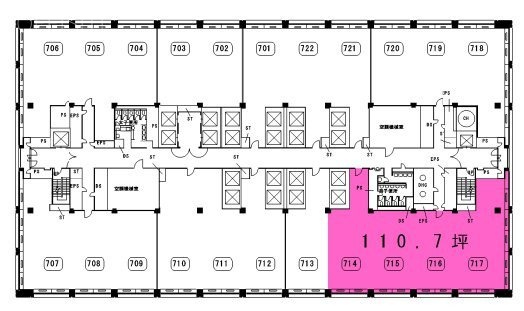 日比谷国際ビル7F 間取り図