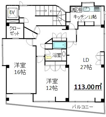 麹町フラッツ2F 間取り図