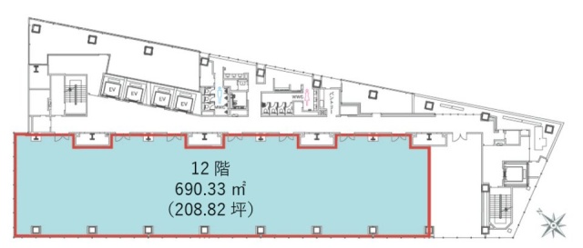 渋谷サクラステージセントラルビル12F 間取り図