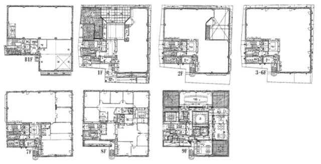 四谷国際ビルB1F～9F 間取り図