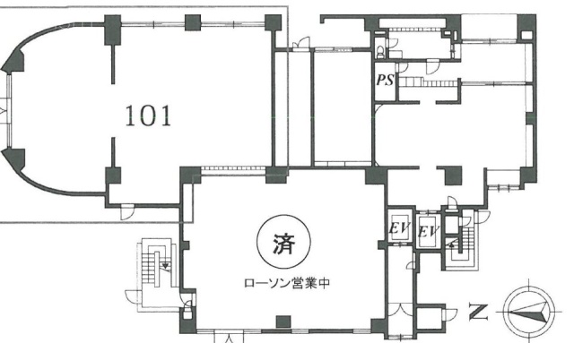 レジディア芝浦KAIGANビル101 間取り図