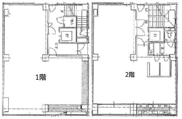 山上ビル1F～2F 間取り図