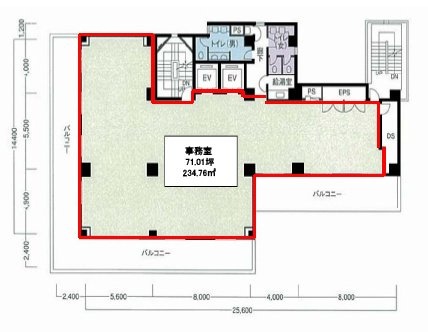 ラウンドクロス三田5F 間取り図