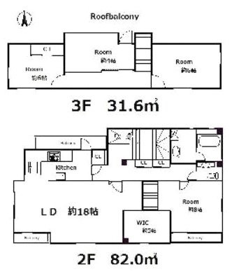 碑文谷エスパシオ2F～3F 間取り図