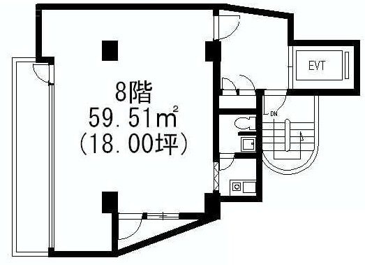 井上ビル12号館8F 間取り図
