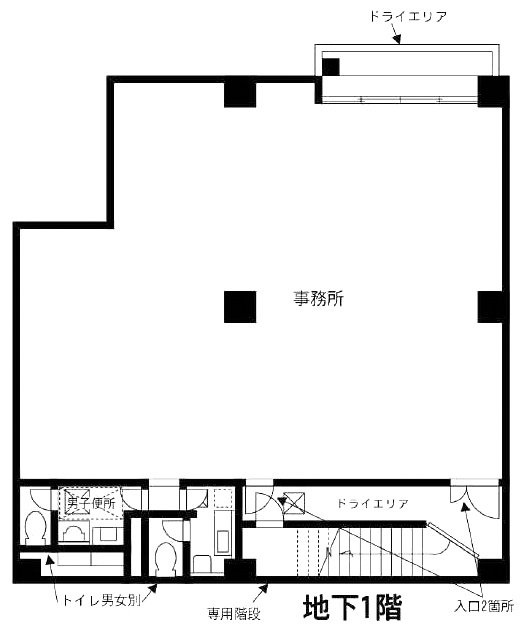 新川STビルB1F 間取り図