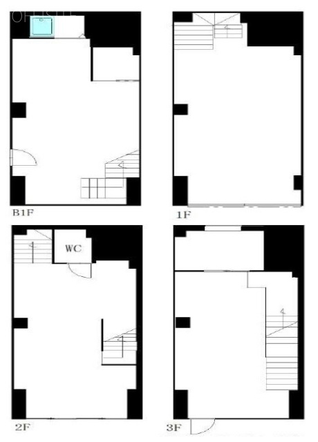新宿東口大野ビルB1F~3F 間取り図
