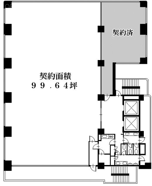 第15三ツ木ビル9F 間取り図