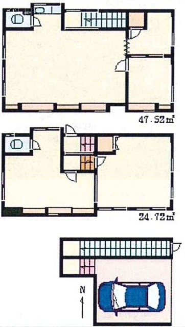 大井4丁目事務所ビル1F～2F 間取り図