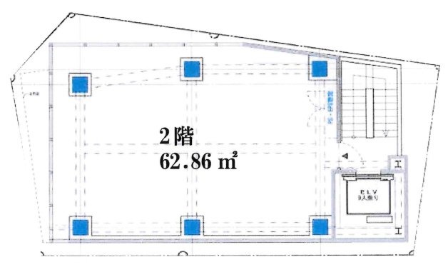 神南一丁目新築店舗ビル2F 間取り図