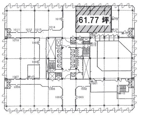 産業貿易センタービル10F 間取り図